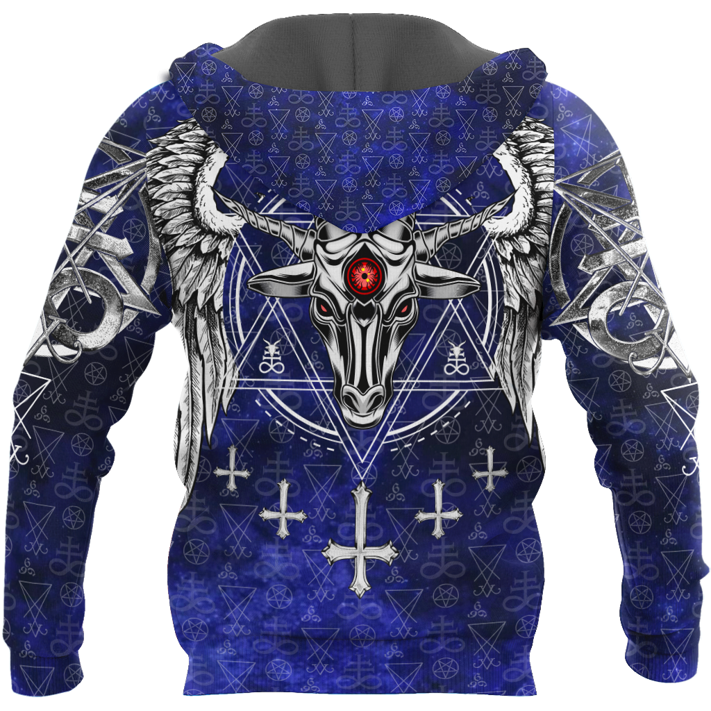 3D All Over Printed Satanic Blue Unisex Shirts XT