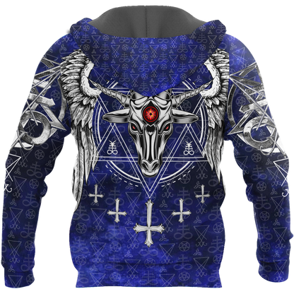 3D All Over Printed Satanic Blue Unisex Shirts XT
