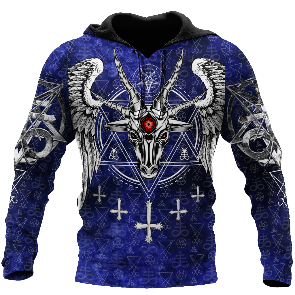 3D All Over Printed Satanic Blue Unisex Shirts XT