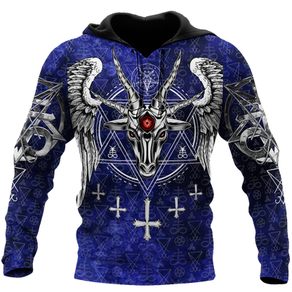 3D All Over Printed Satanic Blue Unisex Shirts XT