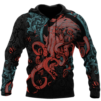 Premium Unisex Hoodie Kraken Gothic Tattoo ML