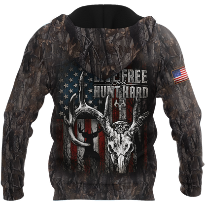 Live Free Hunt Hard 3D All Over Printed Unisex Shirts