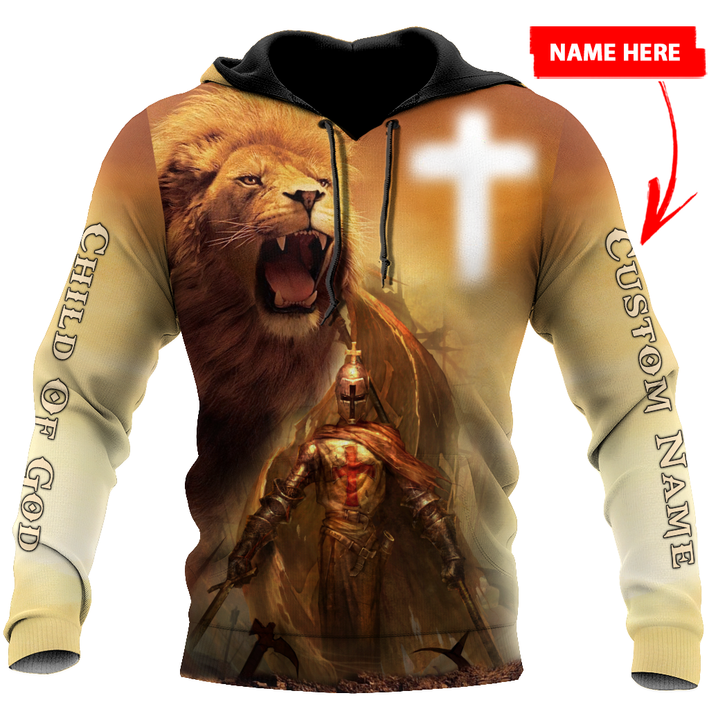 Lion Jesus Knight Templar 3D All Over Printed Shirts