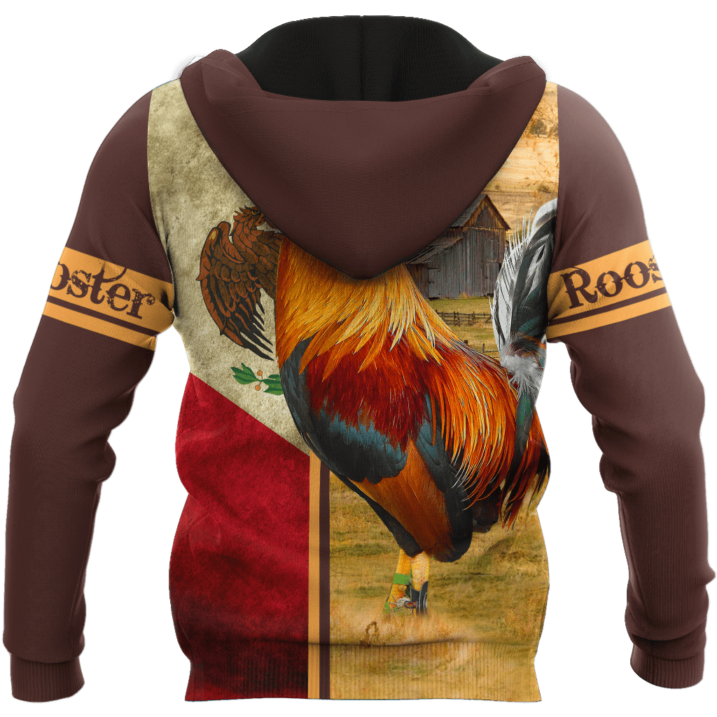 Rooster Mexico 3D All Over Printed Hoodie HHT29042103
