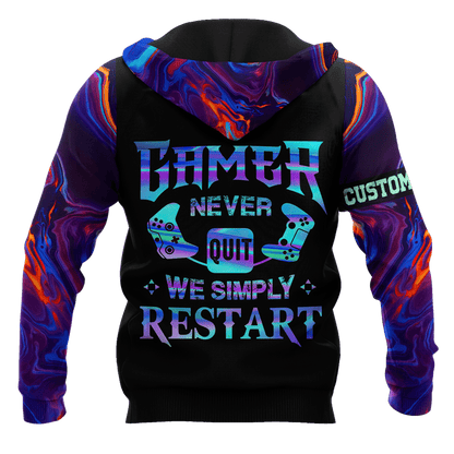 Gamer never Quilt Personalized Name Pi29042103