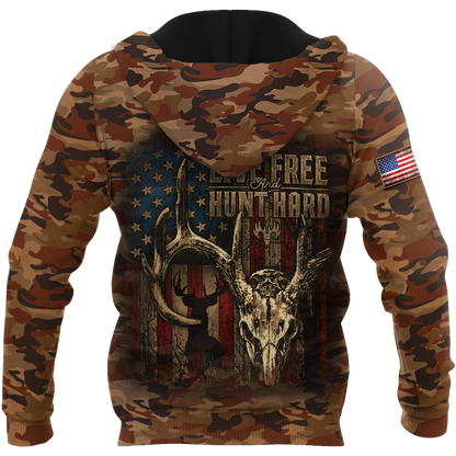Hunting Season: Live Free Hunt Hard 3D All Over Printed Unisex Shirts