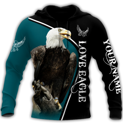 Personalized Name Eagle 3D All Over Printed Shirts For Men and Women