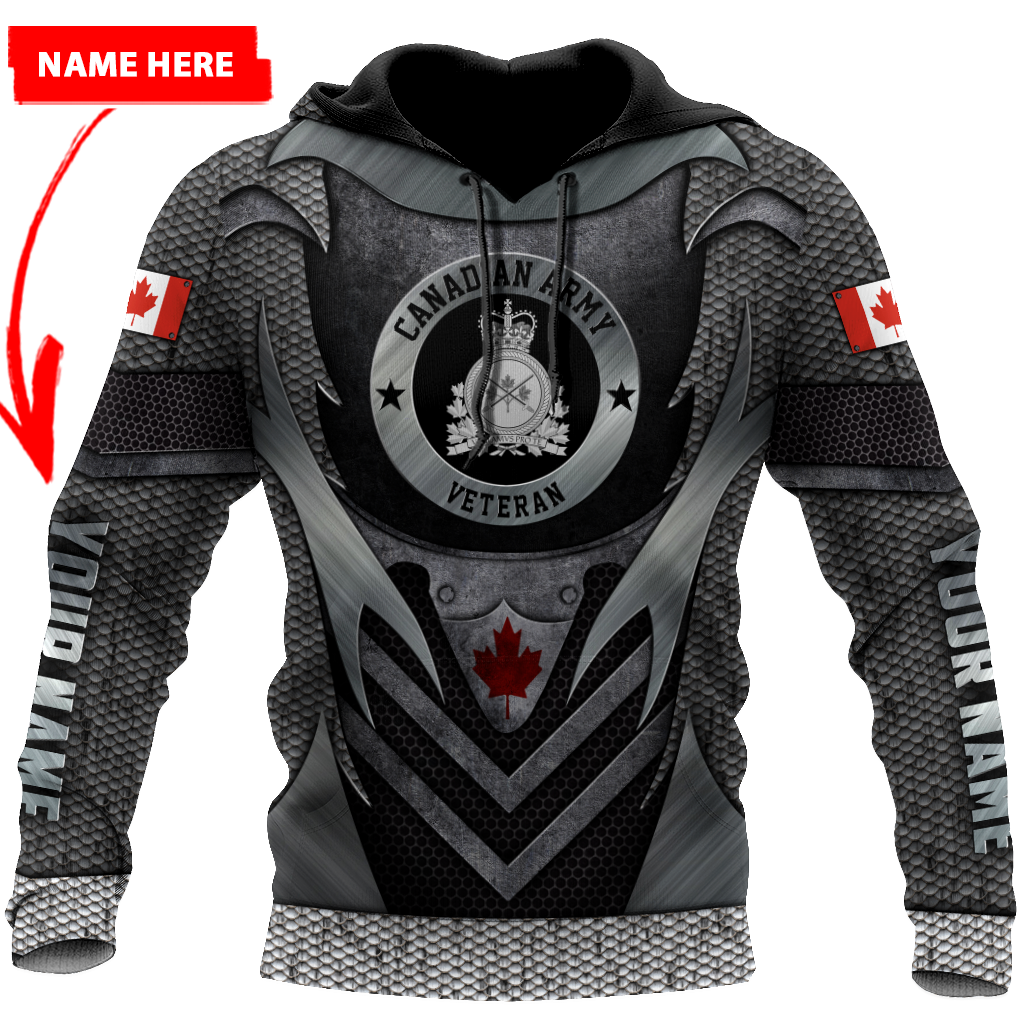 Personalized Name XT Canadian Army Veteran 3D Printed Clothes PD30032101