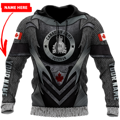 Personalized Name XT Canadian Army Veteran 3D Printed Clothes PD30032101