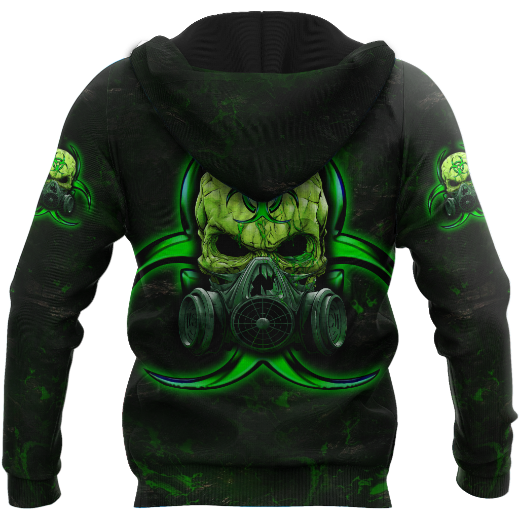 Customize Name Green Skull Hoodie For Men And Women DD01042101