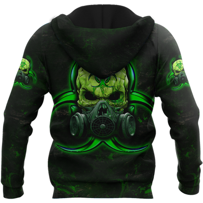 Customize Name Green Skull Hoodie For Men And Women DD01042101
