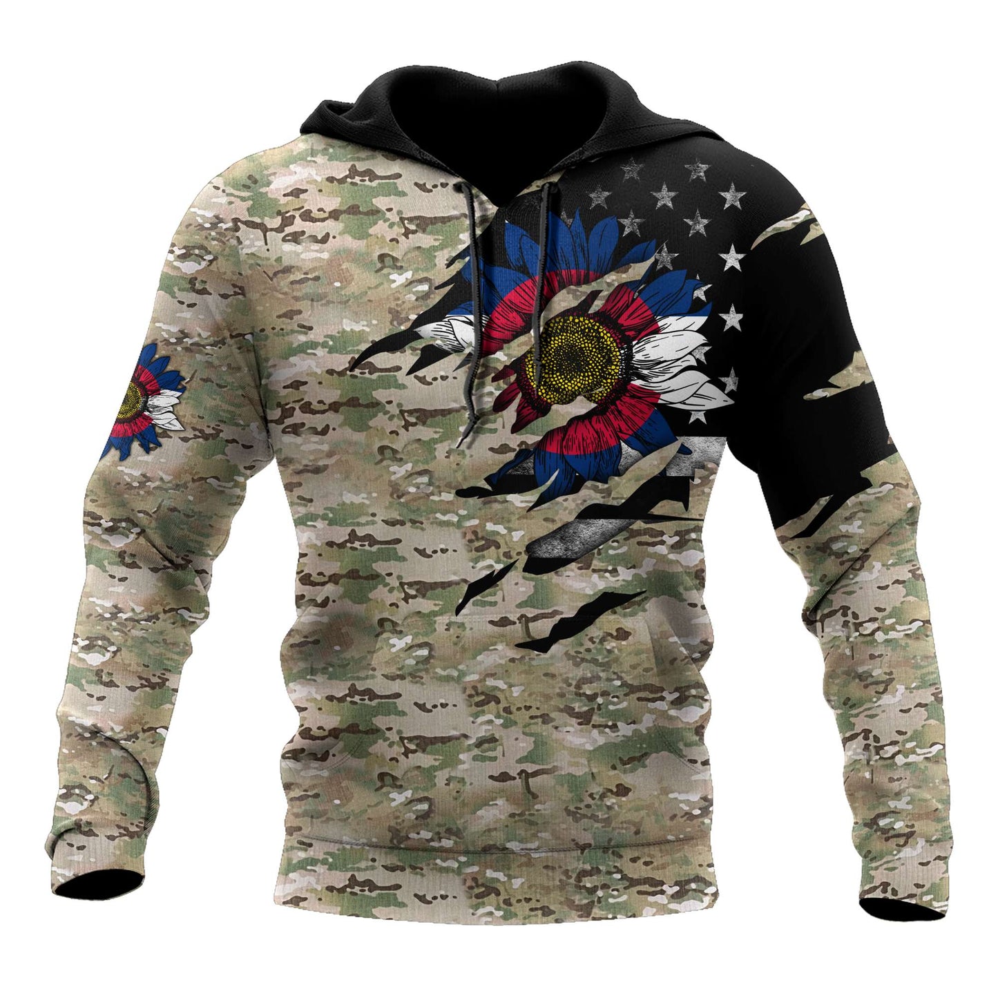 Colorado Sunflower Camo 3D All Over Printed Unisex Shirts