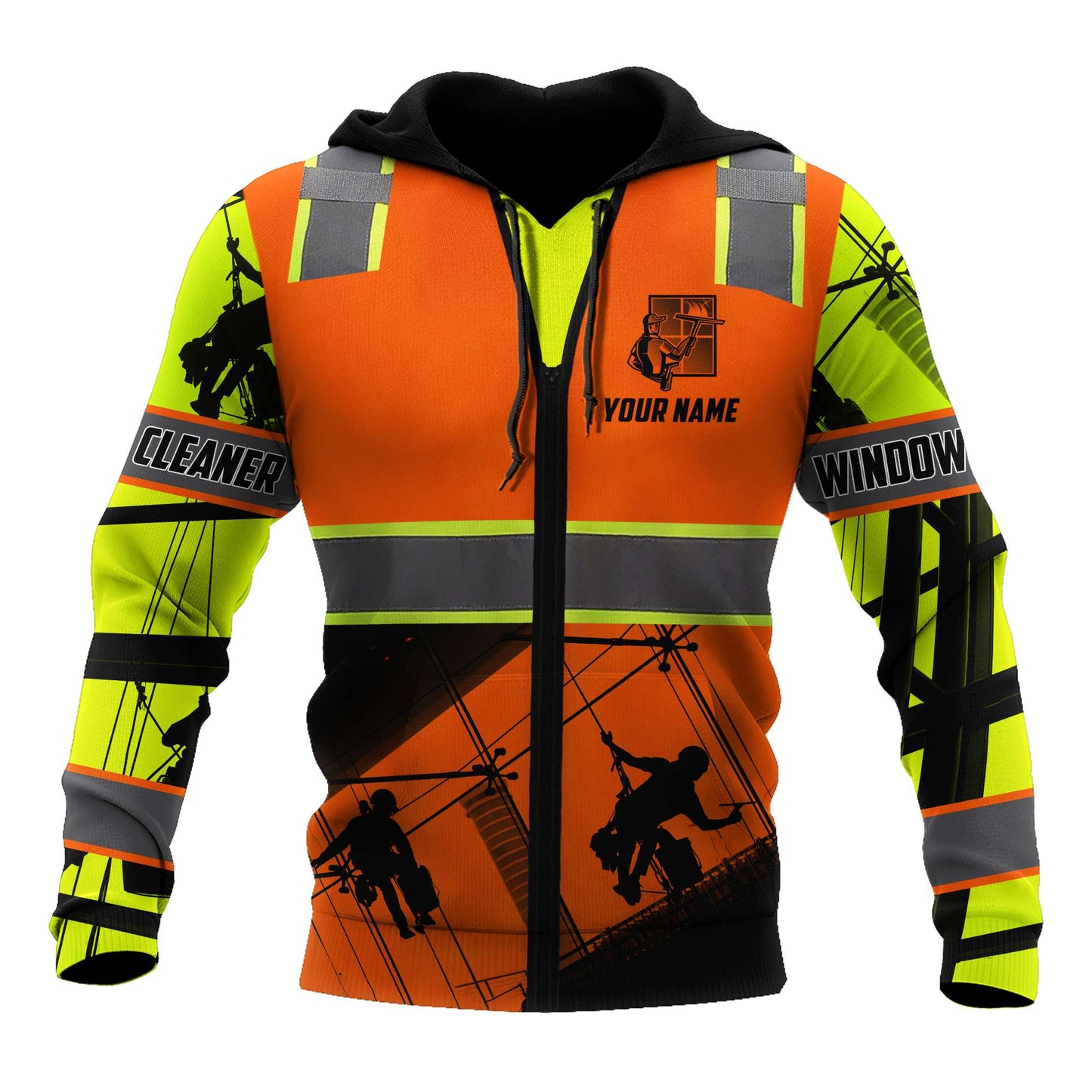Premium Personalized 3D Printed Window Cleaner Shirts MEI