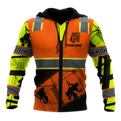 Premium Personalized 3D Printed Window Cleaner Shirts MEI