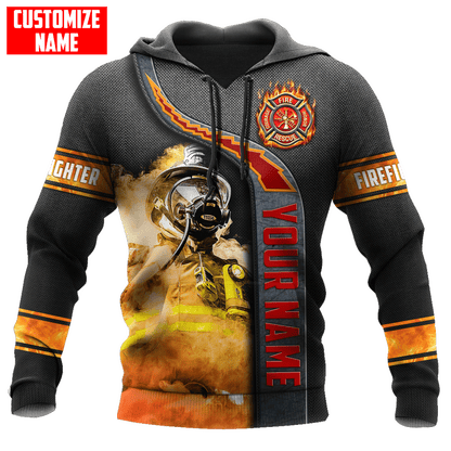 Customize Name Firefighter 3D All Over Printed Unisex Shirts