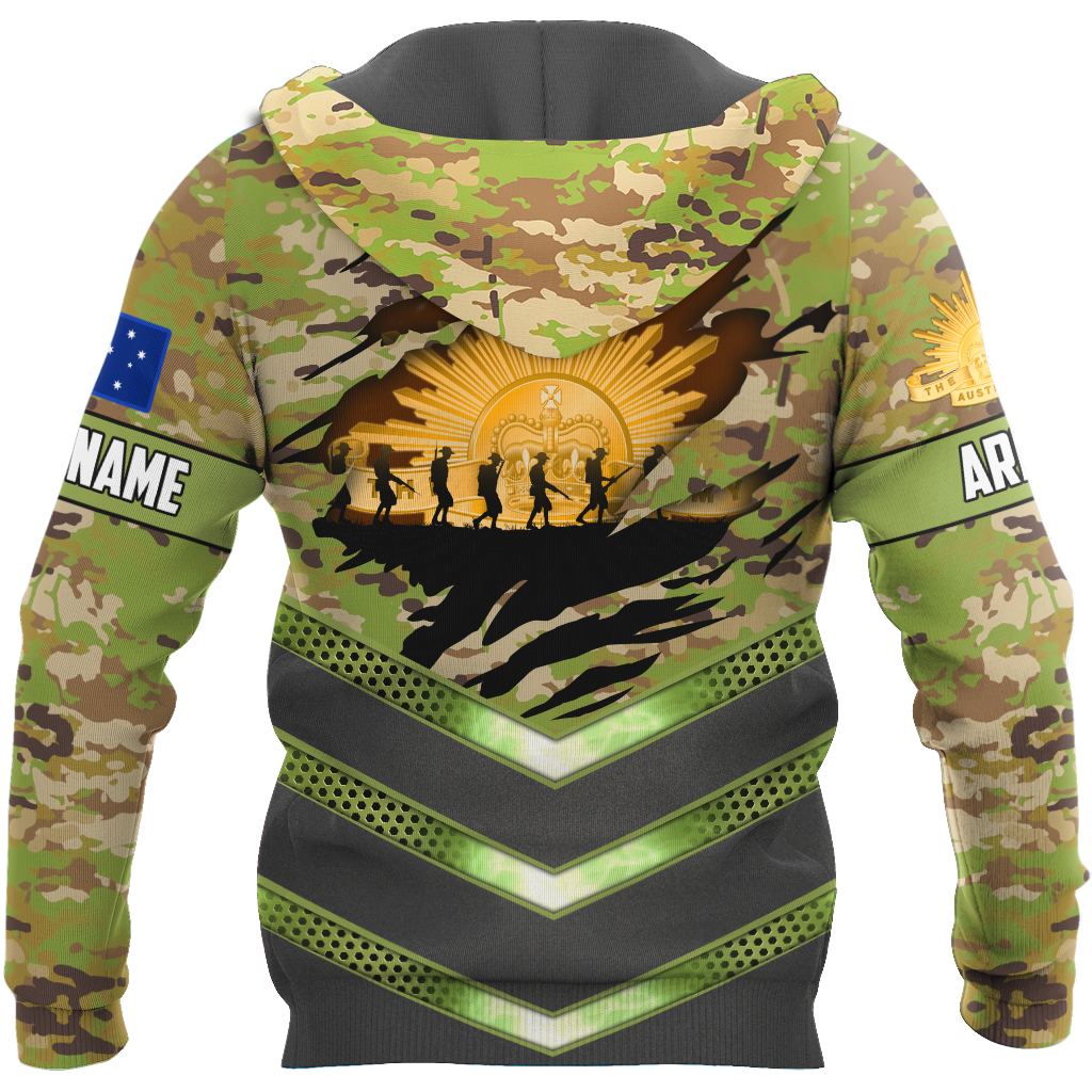 Premium Personalized Australian Army 3D Printed Unisex Shirts TN