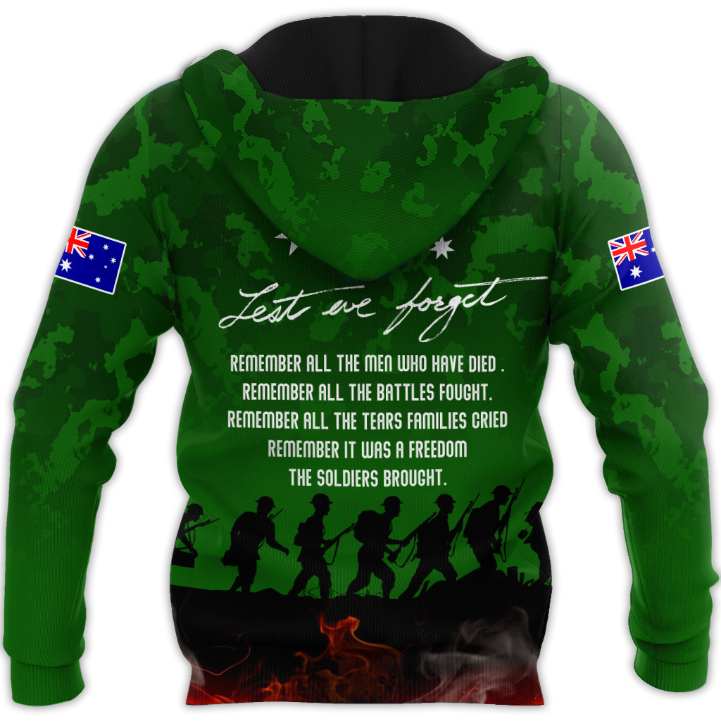 Premium Anzac Day Lest We Forget 3D Printed Unisex Shirts TN