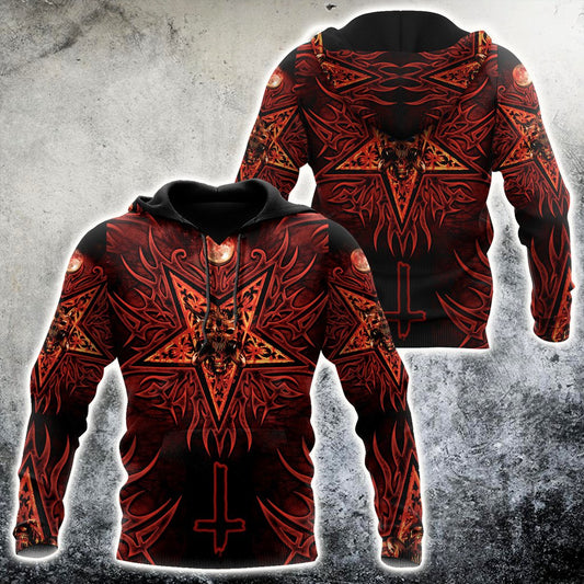 Skull Satanic Hoodie For Men And Women TNA12312001