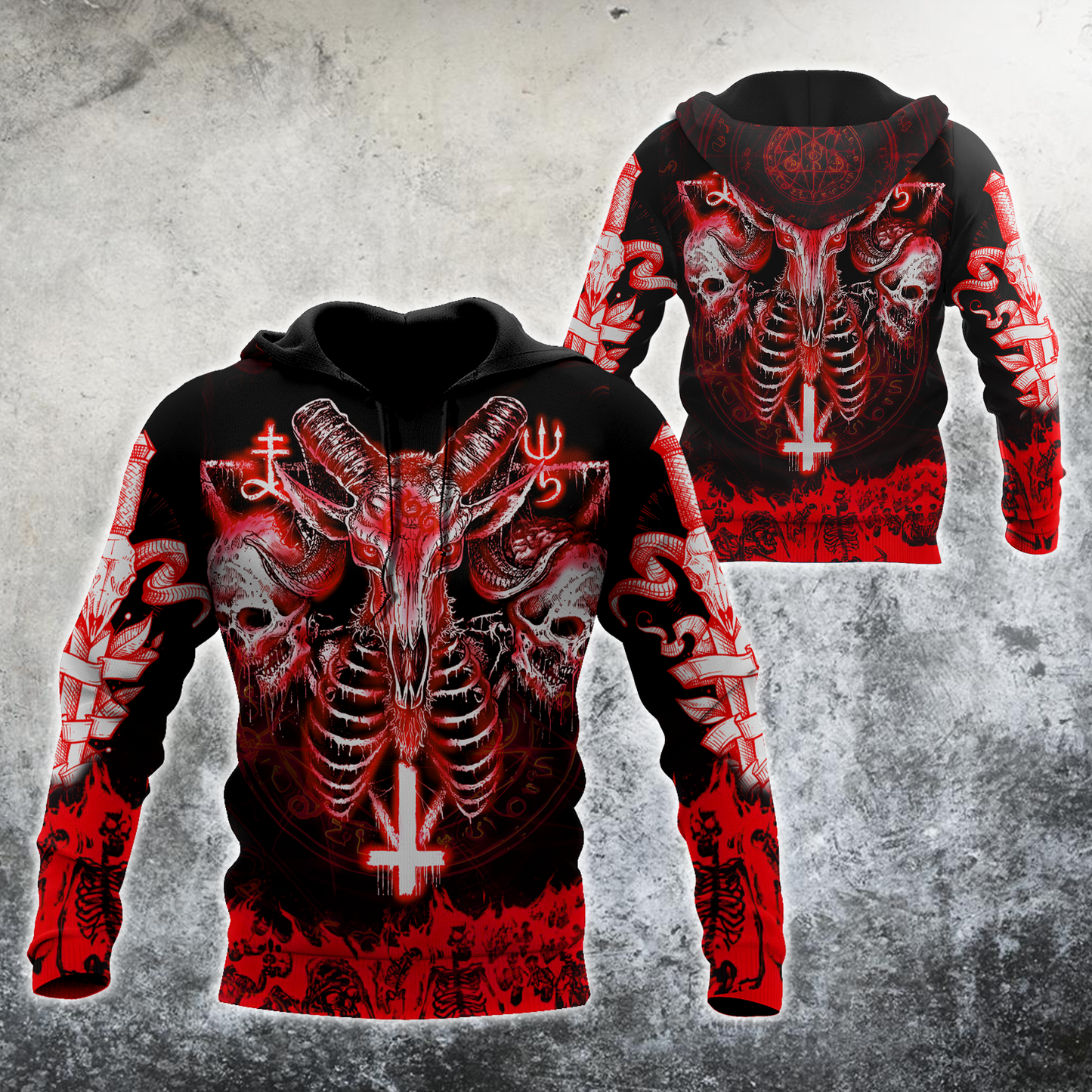 Skull Satanic Hoodie For Men And Women MH12012102