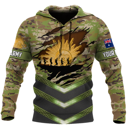 Premium Personalized Australian Army 3D Printed Unisex Shirts TN