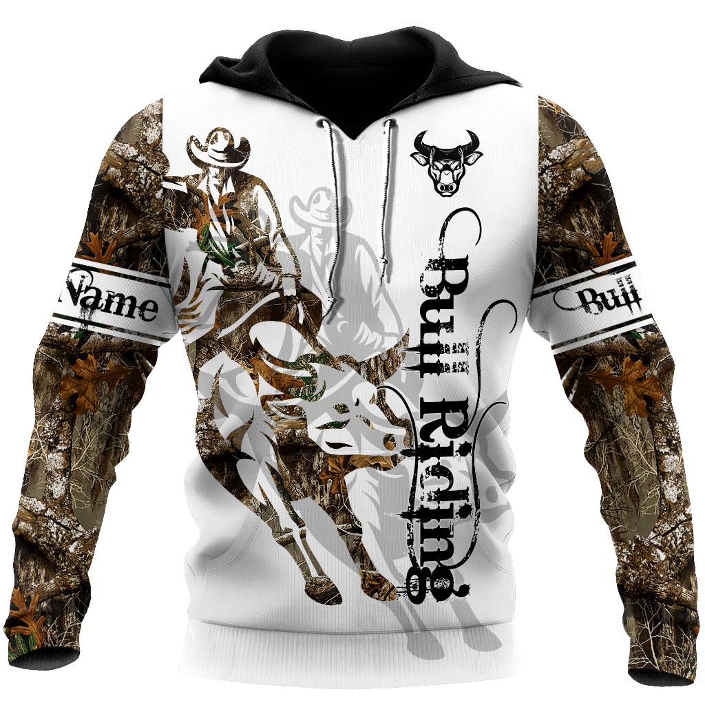 Personalized Name Bull Riding 3D All Over Printed Unisex Shirts Tattoo