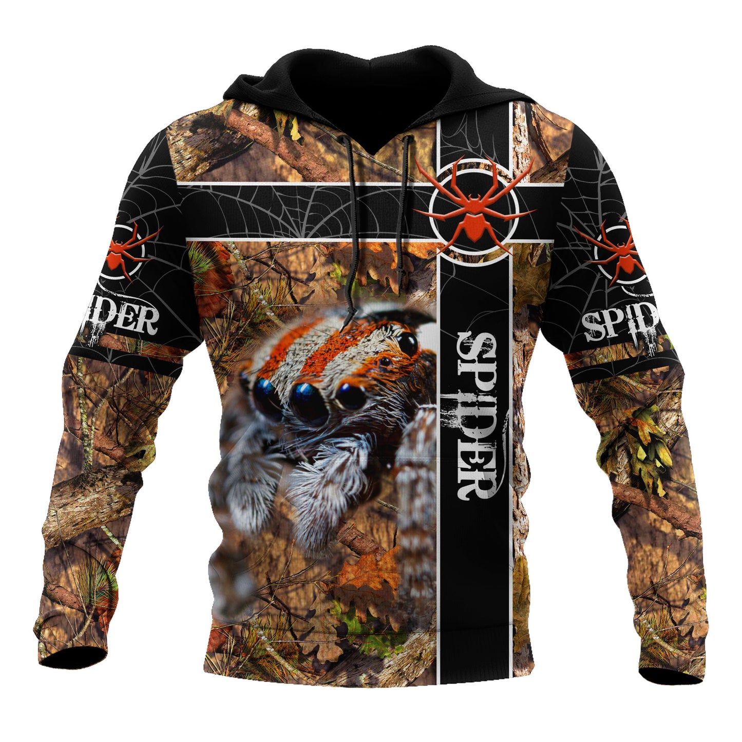Spider Tarantula Camou 3D All Over Printed Premium Unisex Hoodie ML