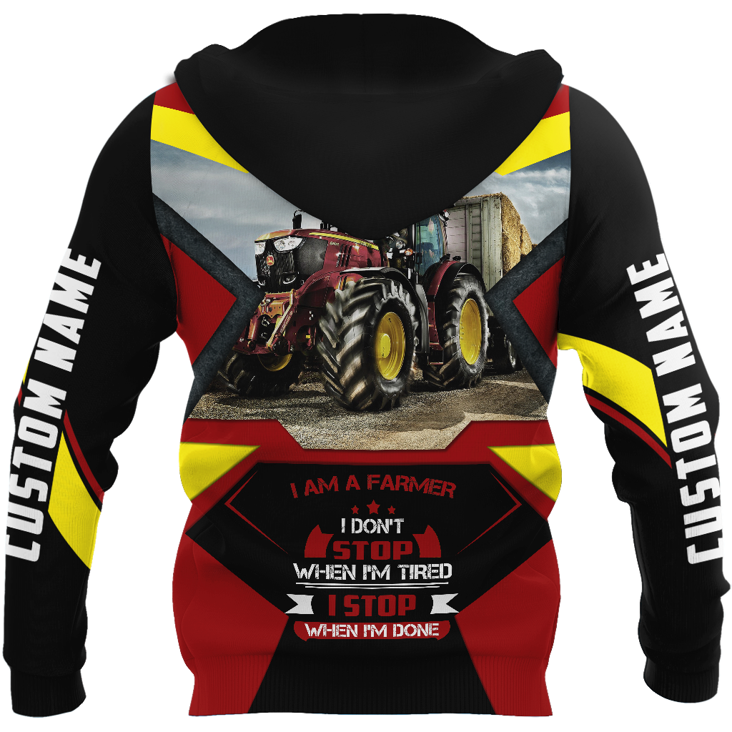 3D All Over Printed Tractor red  Unisex Shirts Custom Name XT PD04022101-S1