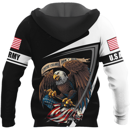 Custom name US Army Veteran 3D printed shirts Proud Military