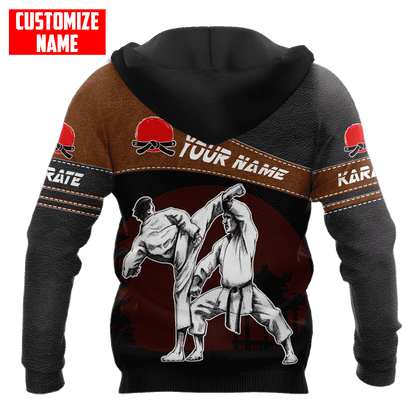 Customized Name Karate 3D All Over Printed Unisex Shirts