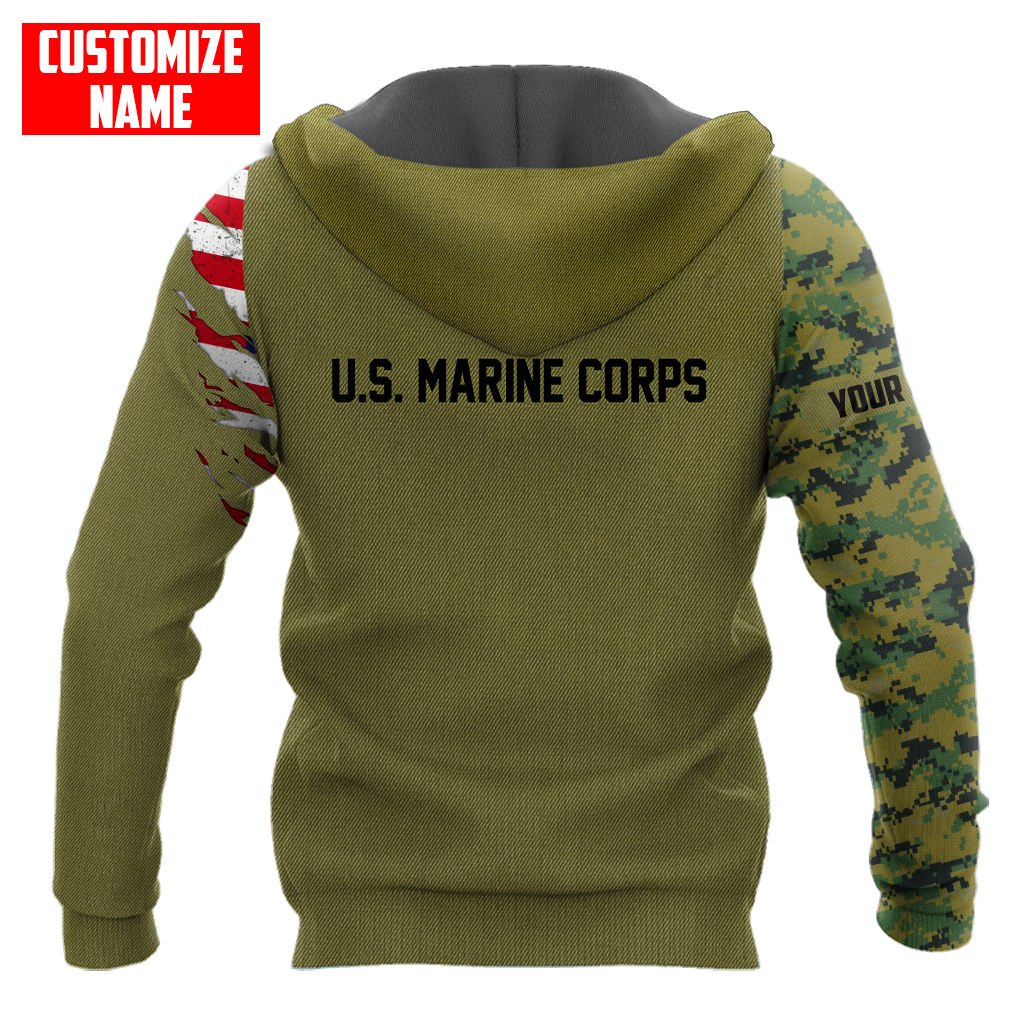 Custom name Soldier US Marine Corps 3d all over printed shirt hoodie MH06072107
