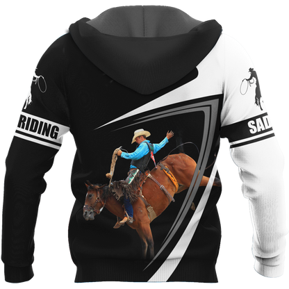 Personalized Name Rodeo 3D All Over Printed Unisex Shirts Bronc Riding Ver 3