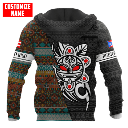 Customize Name Puerto Rico 3D All Over Printed Unisex Shirts