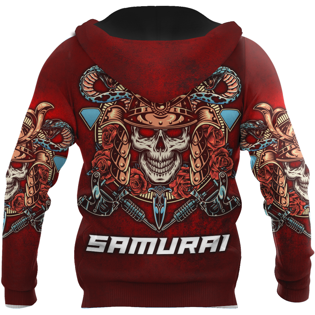 Premium Unisex All Over Printed Samurai Skull Shirts MEI