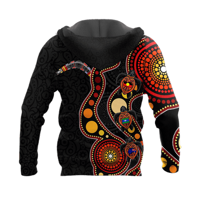 Custom name Aboriginal turtles circle dots 3D design printed shirts