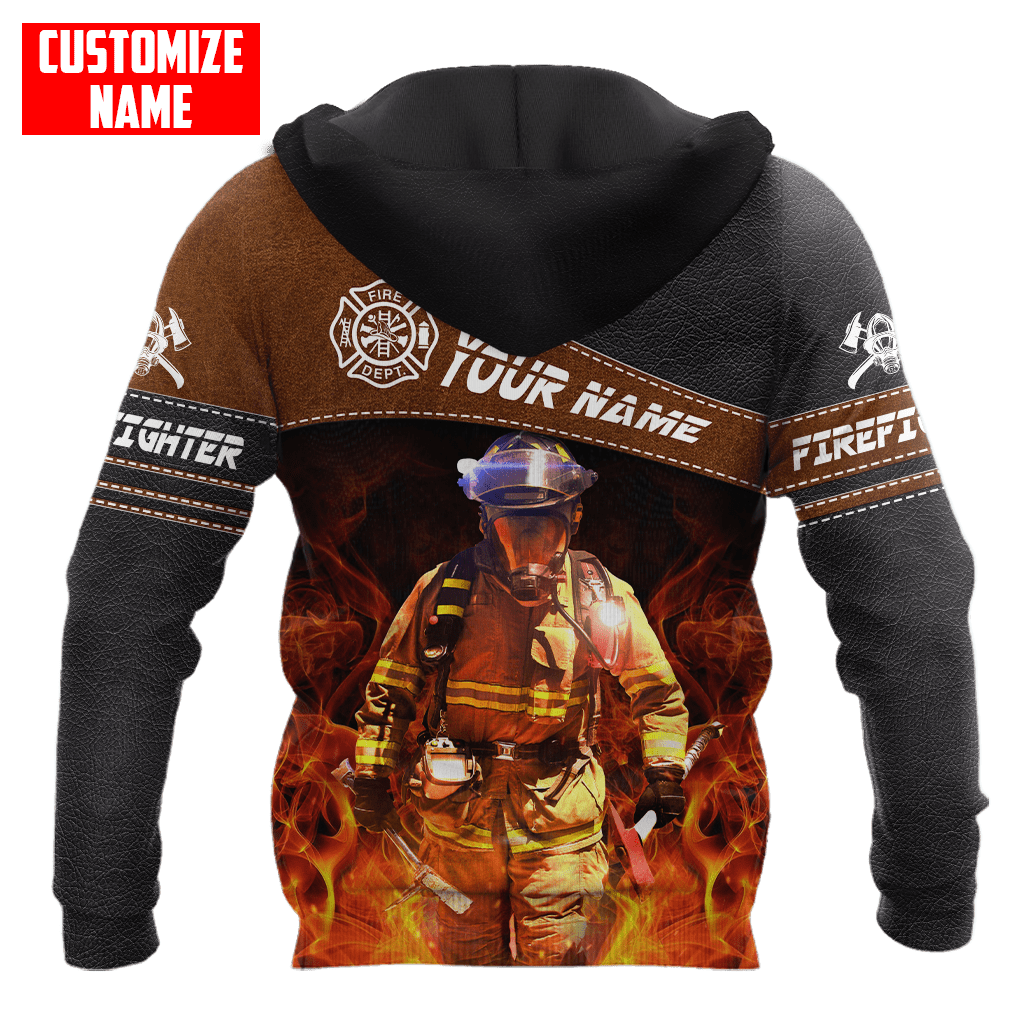 Customized Name Firefighter 3D All Over Printed Unisex Shirts