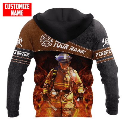 Customized Name Firefighter 3D All Over Printed Unisex Shirts