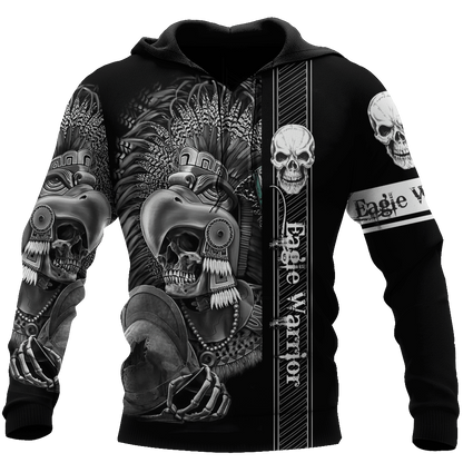 Eagle Warrior Aztec Mexican 3D All Over Printed Hoodie