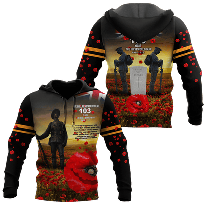 Remembrance Day Lest We Forget 3D All Over Printed Unisex Shirts