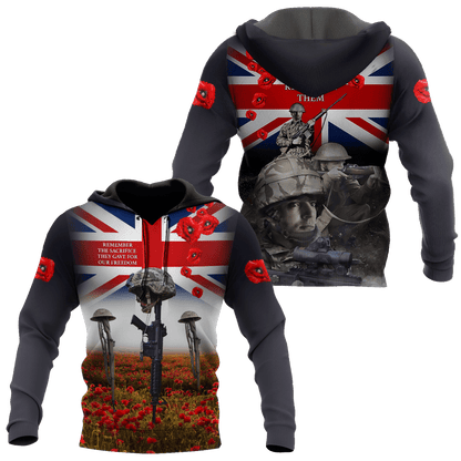 Remembrance Day Lest We Forget 3D All Over Printed Unisex Shirts