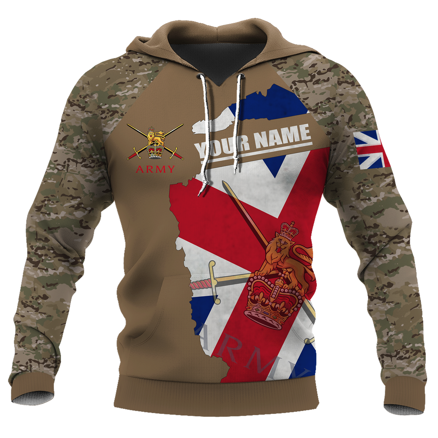 Custom name British Army Brothers in arms UK Veteran 3D print shirts