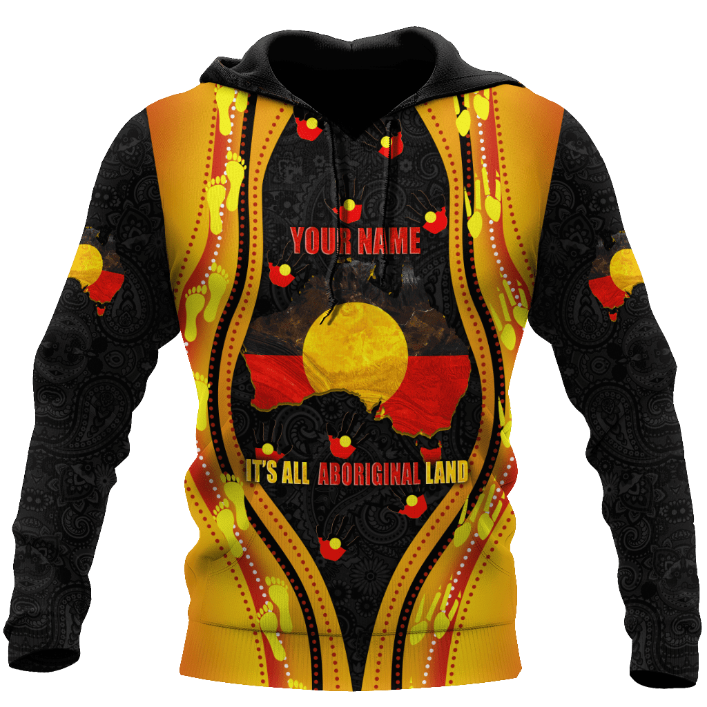 Custom name Proud to be Aboriginal Golden style 3d printed shirts
