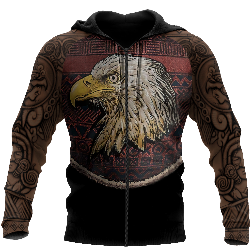 Eagle Warrior Aztec Mexican 3D All Over Printed Unisex Shirts
