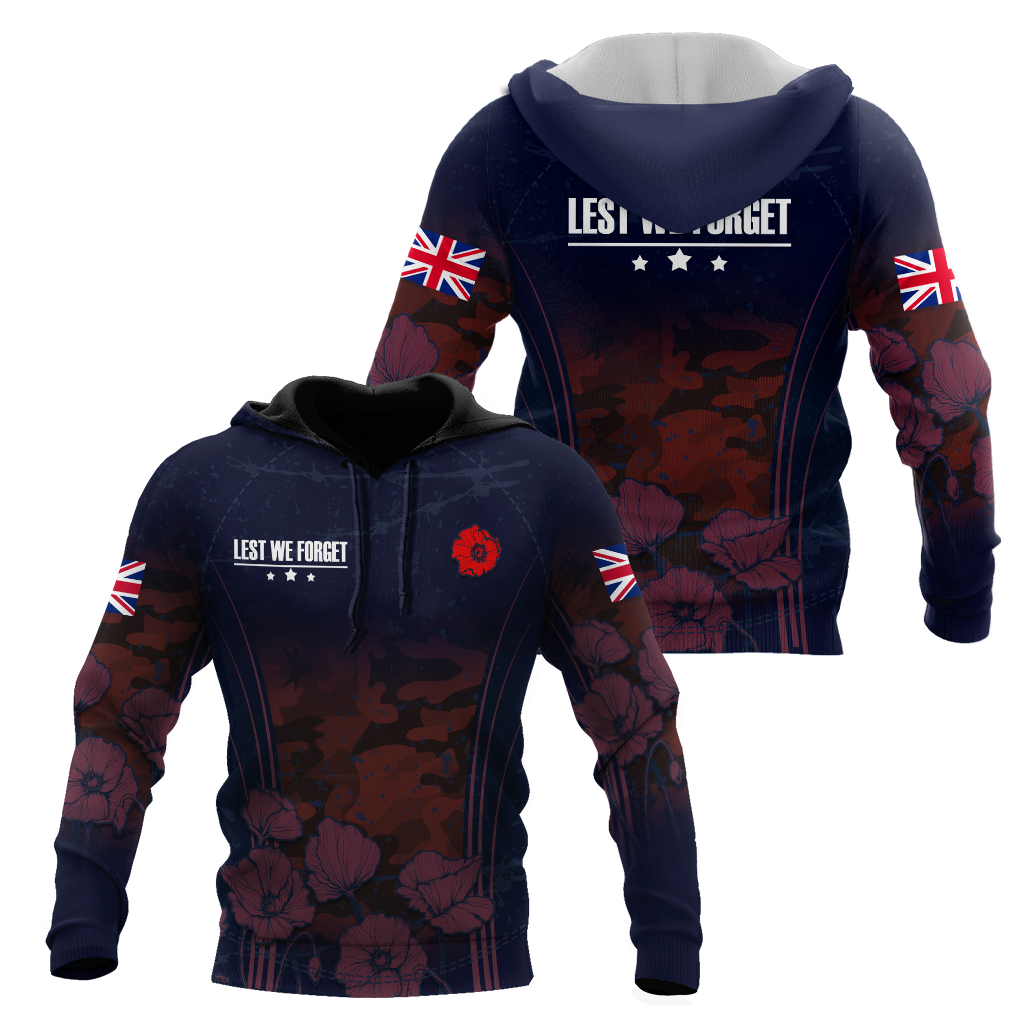 Remembrance Day Lest We Forget 3D All Over Printed Unisex Shirts
