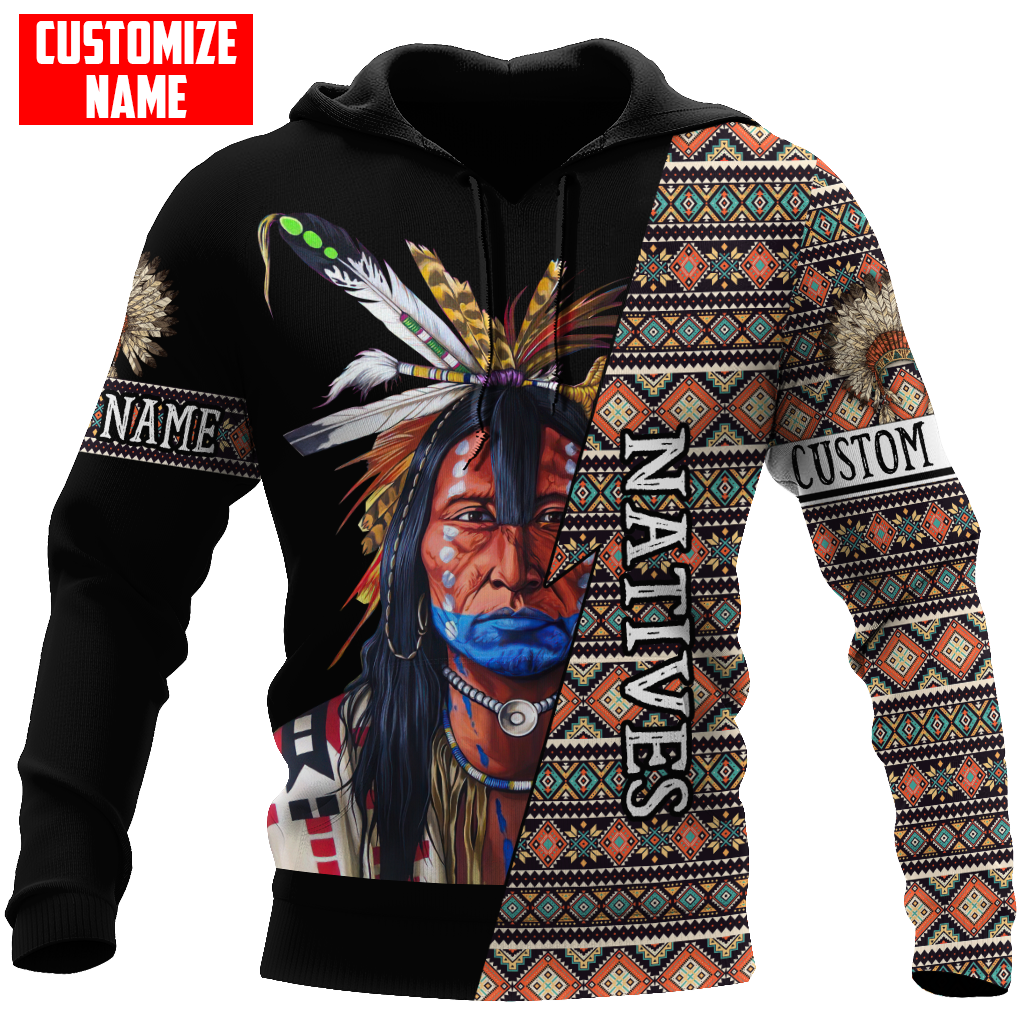 Customized Name Native American 3D All Over Printed Unisex Shirts