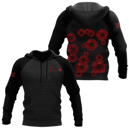 Remembrance Day Lest We Forget 3D All Over Printed Unisex Shirts