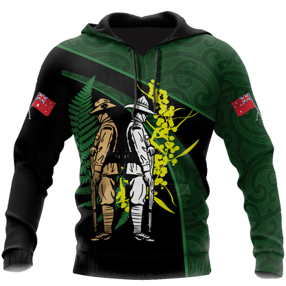 The ode Australia and Kiwi Veteran green 3D print shirts