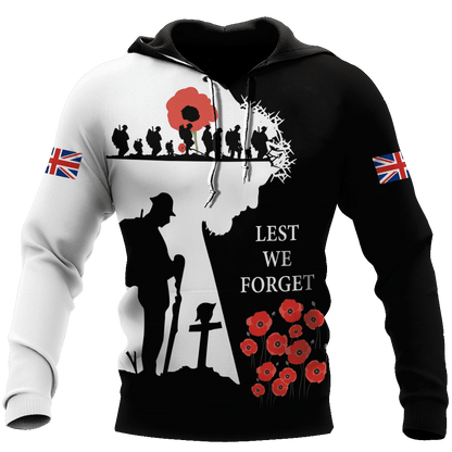 Remembrance Day Lest We Forget 3D All Over Printed Unisex Shirts