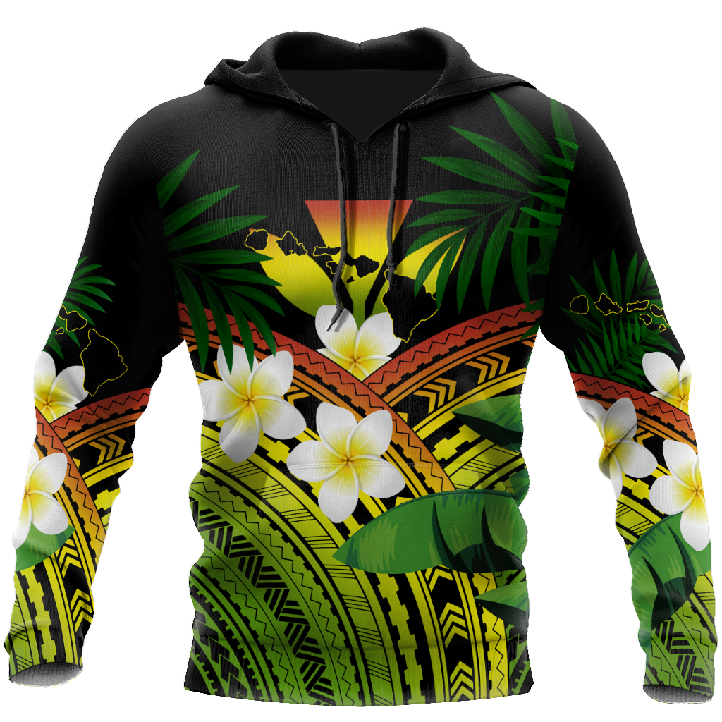 Polynesian Habiscus Kanaka Hawaii 3D Unisex Hoodie