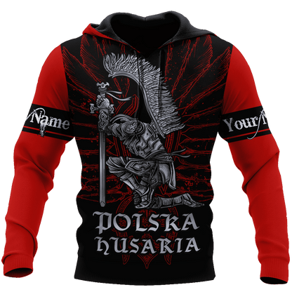Premium Hussars Red Polska Husaria Custom name 3D Printed Shirts