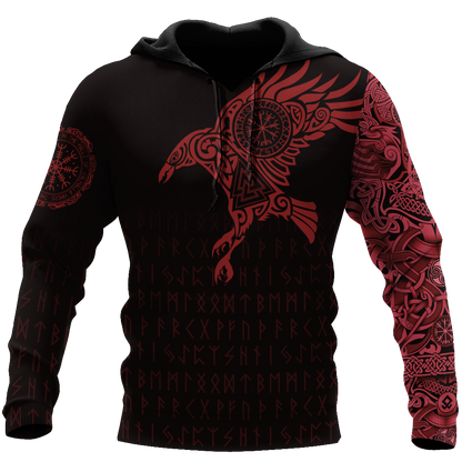 Customize Name Raven Viking Hoodie For Men And Women DQB10062102